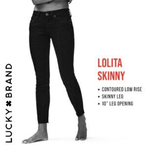 Lucky Brand Lolita Skinny Jeans Black Wash 28 Waist Size 6